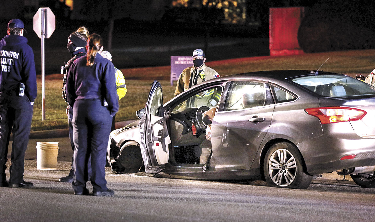 Suspect sought after fleeing crash